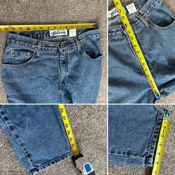 Vintage 90s Express Bleus High Rise Mom Jeans Women's Size 13/14 Medium Wash - Picture 15 of 16